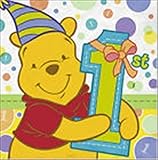 Winnie the Pooh Boy or Girl 1st Birthday Large Napkins (16ct)