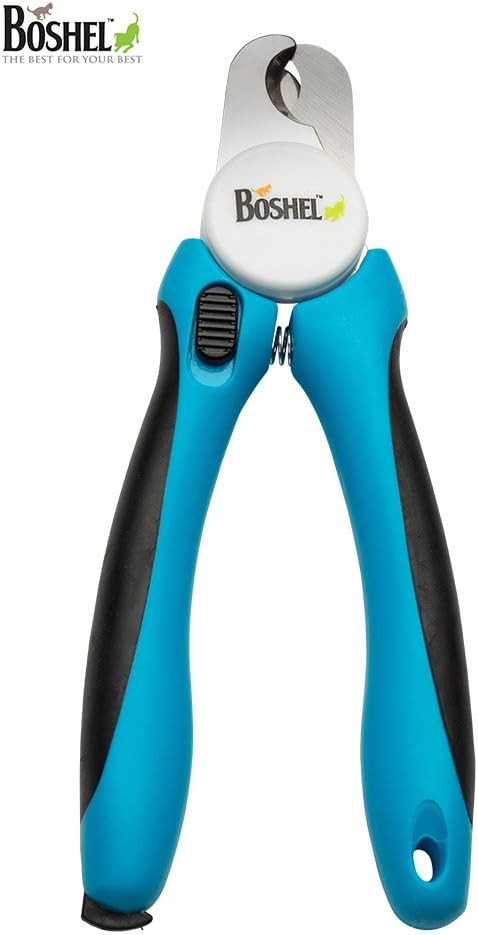 Dog Nail Clippers and Trimmer By Boshel - With Safety Guard to Avoid Over-cutting Nails & Free Nail File - Razor Sharp Blades - Sturdy Non Slip Handles - For Safe, Professional At Home Grooming