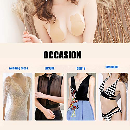 image for XIANGXIHUI Adhesive Invisible Bra,Women Lift Nipplecovers Self Adhesiv