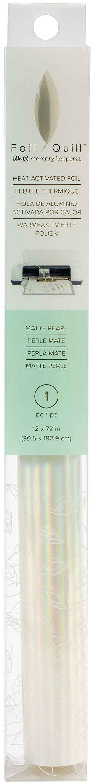 We R Memory Keepers We Quill-12 x96 Roll, New 2019, Foil Crafts, for Electronic Cutting Machines Cricut, Silhouette & Brother, Papercrafts, DIY, Home Décor, Upcycling, Stationery, White, One