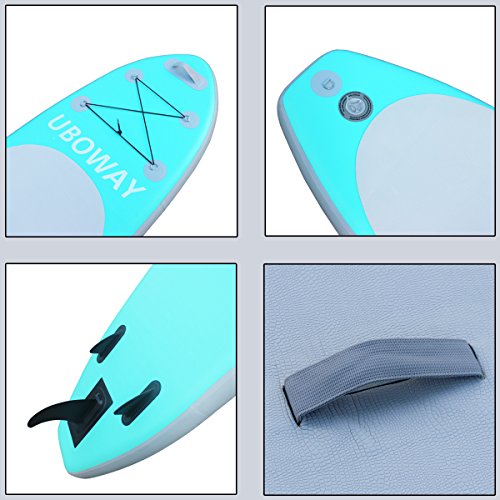 Uboway Inflatable Stand Up Paddle Board 6 inch Thick iSUP with Adjustable Paddle, Backpack, Pump