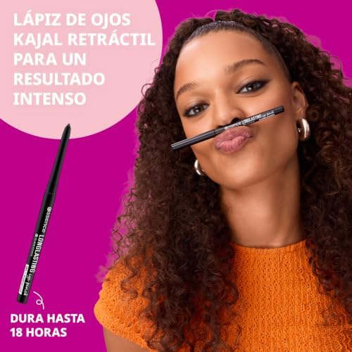 essence LONG-LASTING eye pencil black fever Lápiz ojos 01 resistente agua
