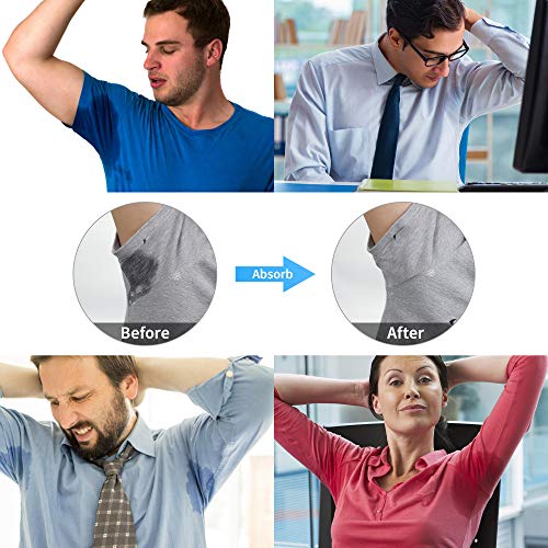 Lavince Underarm Sweat Pads 30 Premium Quality Absorbent Dress Shields Armpit Guards for Men and Women -Non Visible,Extra Adhesive,White, Large Size - Thumbnail 2