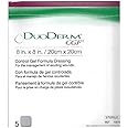 ConvaTec DuoDERM Control Gel Formula 8"x8" Hydrocolloid Sterile Adhesive Dressing for Partial and Full-Thickness Wounds, Medical Grade, Latex-Free, Waterproof, Square, Beige, 5ct Box