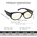Fitover Blue Light Glasses Filter Eyestrain and Headache-Blue Light Blocking Glasses for Men/Women