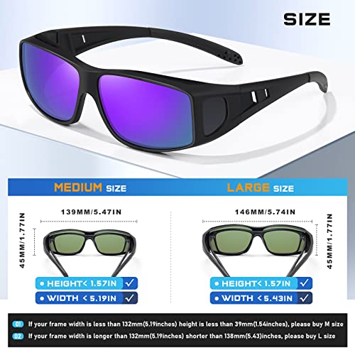 Tnnaiko Night Vision Glasses Fit Over Glasses For Men Women, Night