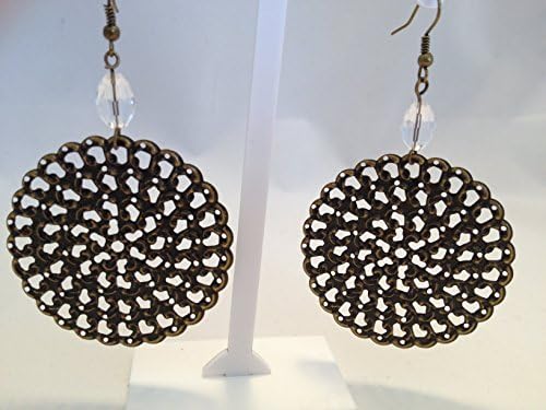 Bronze finish Medallion Earrings/birthday/wedding/anniversary/Valentines/Bridesmaid/Mother's day/Bridesmaid/Wife/Fiancée/ Party wear