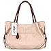 UTO Women Purse 3 Pieces Handbag Set PU Leather Tote Bag Satchel Shoulder Bags with Wristlet Wallet Apricot