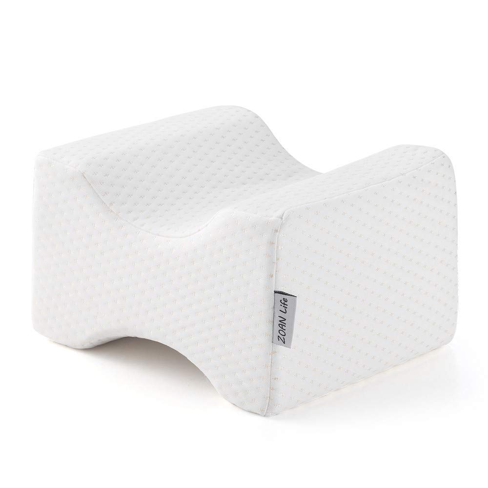 ZOAN Knee Pillows for Side Sleepers, Memory Foam Professional for Back and Hip Pain, Relieve Pregnancy Sciatic Pressure, Better Circulation with Upgrade Removable Cover