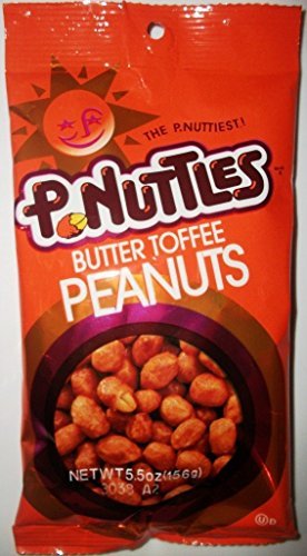P.Nuttles, Butter Toffee Peanuts, 5.5oz Bag (Pack of 6)