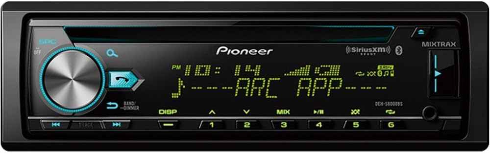 Pioneer DEH-S6000BS CD Receiver with Enhanced Audio Functions, Improved Pioneer ARC App Compatibility MIXTRAX, Built in Bluetooth and SiriusXM Ready