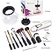 Nordosh Makeup Brush Cleaner Machine - Completely Clean in Seconds & Dry in 360 Rotation With 8 Rubber Tool Holders - Electric Makeup Brush Cleaner Kit Suit all Sizes of Cosmetic brushes