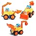 Kemuse Toddler Baby Toy Push And Go Friction Powered Car Toys Set for Children Boys Girls Kids Gift- Tractor, Bulldozer, Mixer Truck And Dumper（Set of 4）