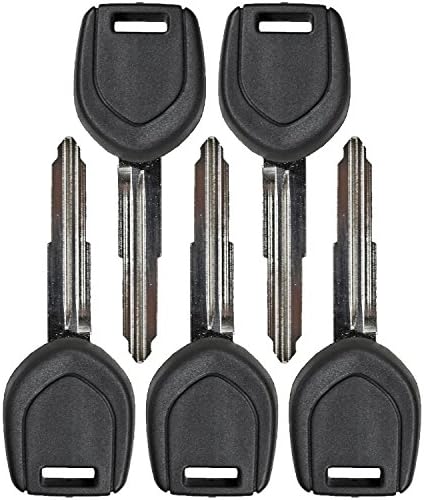 QualityKeylessPlus FIVE Replacement Transponder Chip Keys MIT17PT for Mitsubishi Vehicles with FREE KEYTAG