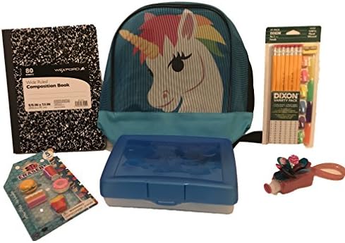 Blue Unicorn Back To School Mini Backpack And School Supply Set!