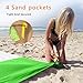 Beach Blanket Mat – Sand Free Huge Ground Cover 9′ x 10′ for 7 Adults – Travel Friendly Sand Proof Picnic Mat for Travel, Camping, Hiking and Music Festivals – Soft Quick Drying Heat Resistant Nylonthumb 2