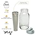 Crave Cold Brew Coffee Maker with American made Flip Cap Lid and 2 Quart Glass Mason Jar, Pour Spout, and Stainless Steel Filter. Perfect for Coffee, Tea, and Water Infusions