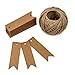100PCS Kraft Paper Gift Tags with String Vintage Wedding Hang Price Tags 2.75