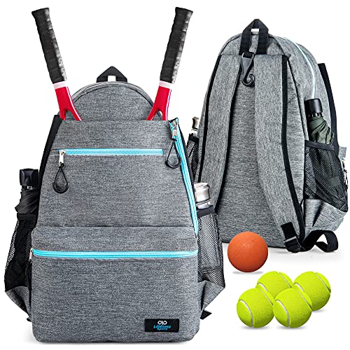 Limitless Sports Tennis Backpack with Shoe Compartment, Vented Bag for