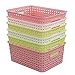 Fiazony Woven Plastic Storage Basket, 10.03