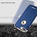 LOHASIC for iPhone 7 Plus Case, Premium Leather Protective Cover Luxury Non Slip Soft Grip Bumper Shockproof Cases Compatible with iPhone 7 Plus - Ink Blue, 5.5
