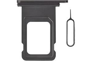 Risidamoy for iPhone 11 Black SIM Card Slot Replacement Single SIM Version for iPhone11 Card Tray Holder Adapter with Waterproof Rubber Ring Repair Tool Fix Kit SIM Ejector for A2111 A2221 A2223