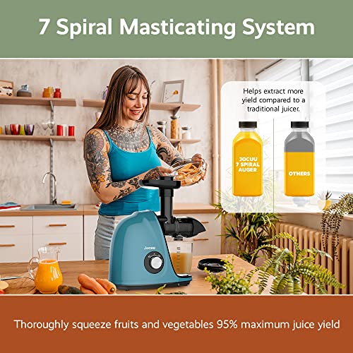 Jocuu Slow Masticating Juicer with 2Speed Modes Cold Press Juicer