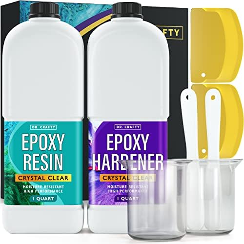 DR CRAFTY Clear Epoxy Resin Crystal Clear Art Resin Epoxy Clear 2 Part