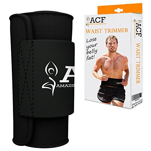 ACF Waist Trimmer Ab Belt for Men and Women - Extra Wide to Cover Entire Midsection - Uniquely Designed to Repel Sweat & Moisture w/ Anti-Slip Grid Technology - No Slipping or Movement of Fabric ACF Waist Trimmer Ab Belt for Men and Women - Extra Wide to Cover Entire Midsection - Uniquely Designed to Repel Sweat & Moisture w/ Anti-Slip Grid Technology - No Slipping or Movement of Fabric