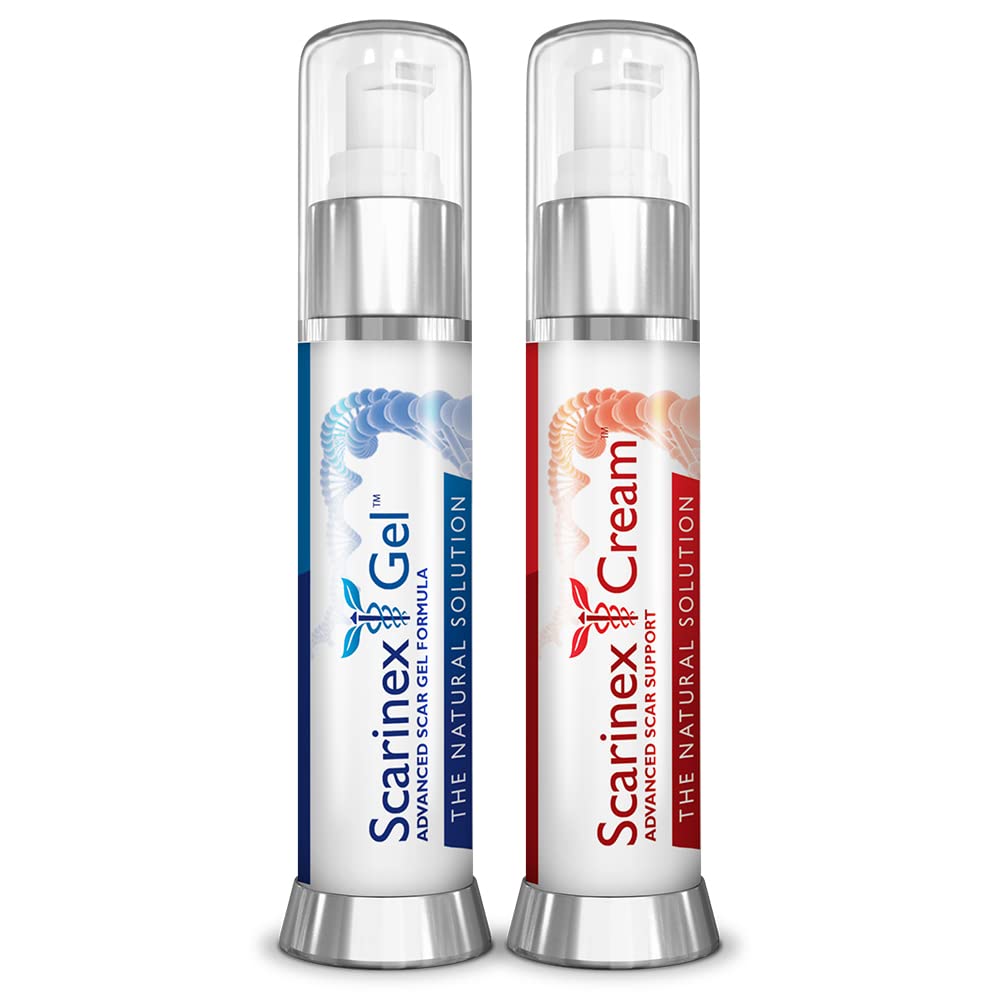Consumer Health Scarinex - Protect and Fade Scars - Extra Strength - Scar Gel and Skin Rejuvenator Cream - Pack of 2 - Vegan