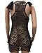 Feel Show Women's Sleeveless Lace Skull Print Tank Top Dress Back See Through Mesh Cami Dress