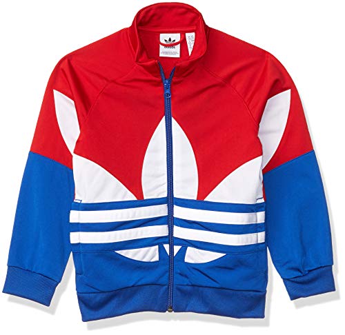 adidas Originals unisex juvenil Big Trefoil Track Top escarlata / azul real / blanco XX-pequeño