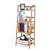 SONGMICS Bamboo Ladder Shelf Bookcase 4 Shelf Multifunctional Storage Rack Display Stand