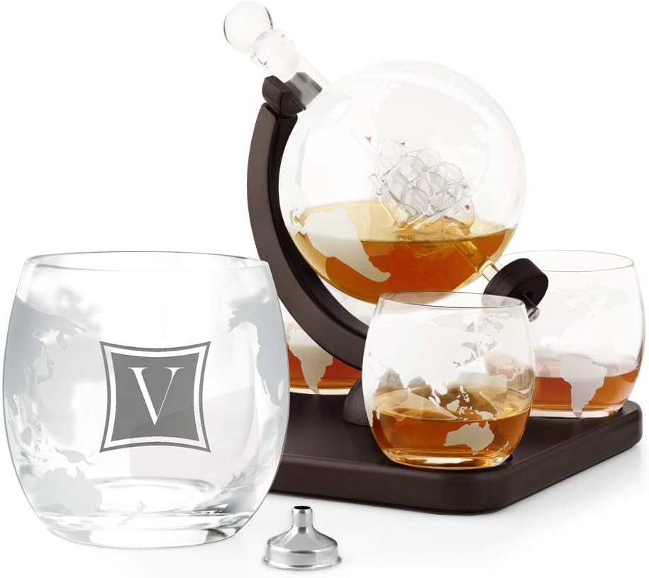 2er Whiskygl ser Set Personalisiert Murrano Whisky Karaffe Mit Gravur 