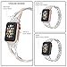 Wearlizer Bling Band Compatible with Apple Watch Straps 42mm 44mm Womens iWatch Color Matching Copper Gold Silver Rhinestone Replacement Steel X Wristband Beauty Dress