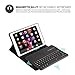 iPad Mini Keyboard Case Compatible iPad Mini 3 - iPad Mini 2- iPad Mini 1 - Folio Leather Protective Cover - Ultra Thin & Light - Removable Wireless/BT Smart Keyboard - Black