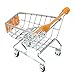 SMTSMT Supermarket Handcart Shopping Utility Cart Mode Storage Basket Desk-Orange