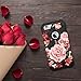 OBBCase iPhone 6 Case,iPhone 6s Case,[Heavy Duty] Three Layer Hybrid Sturdy Armor High Impact Resistant Protective Cover Cute Pretty Flowers Case for iPhone 6/6s Flowers Black 2