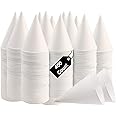 Smygoods Disposable White Paper Cone Cups (Pack of 400-4.5 oz) Eco-Friendly, Leak-Proof, Ideal for Events, Water Coolers, Quick Hydration & Efficient Cleanup