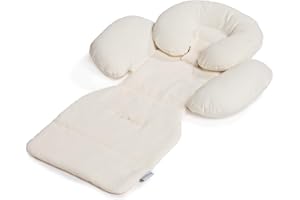 Bumbleride 100% Organic Cotton Infant Insert with Adjustable Head Support, for Sensitive Skin, Compatible with Most Strollers, All Bumbleride Models