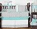 Sweet Jojo Designs 2-Piece Turquoise and Gray Chevron Zig Zag Window Treatment Panels
