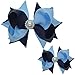LCLHB Boutique Two-tone Stacked bows Barrette for Newborn Kids Teens Set of 20