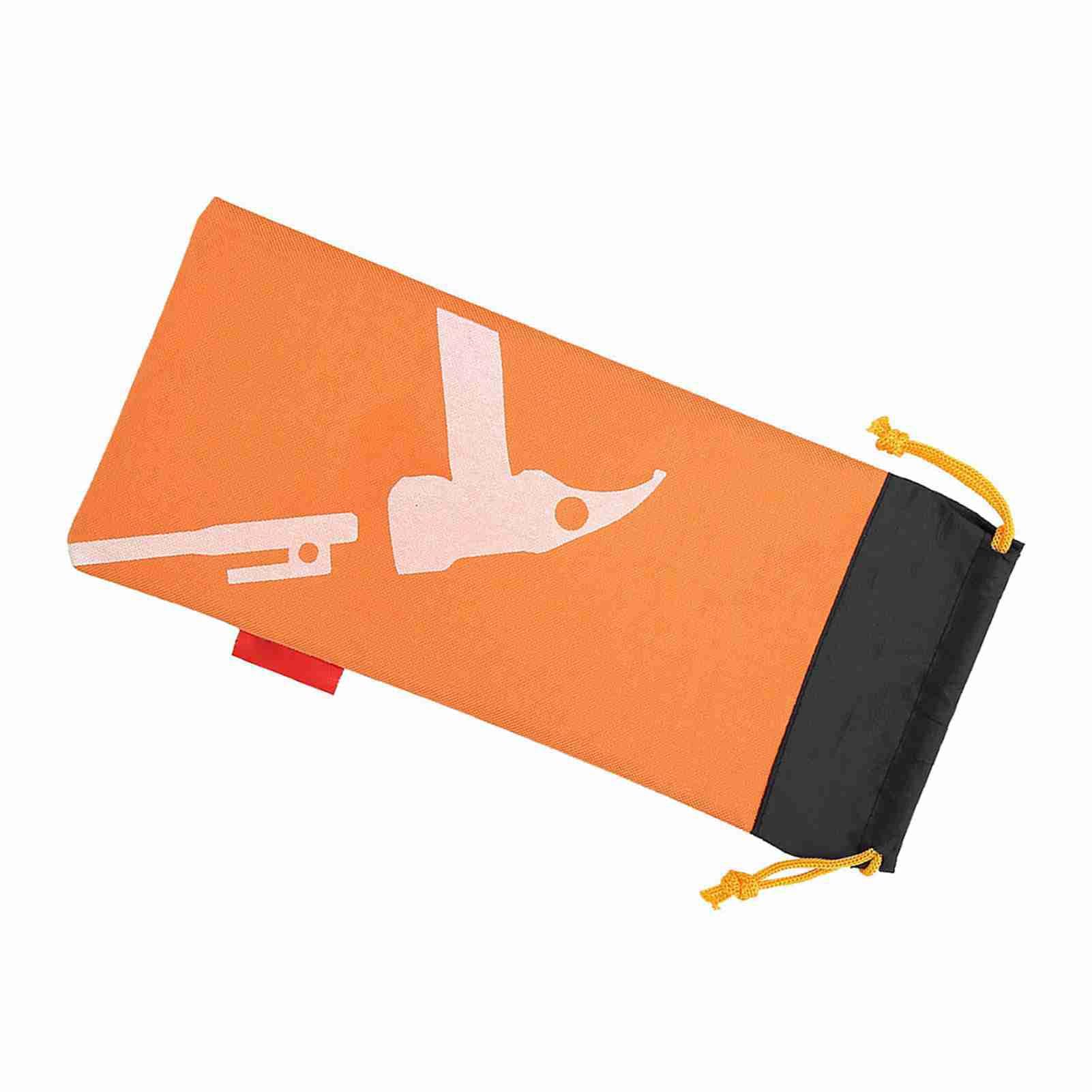 SPYMINNPOO Tent Camping Hammer Pouch, Tent Peg Nails Stake Storage Bag Oxford Cloth Bag with Drawstring (Orange)
