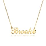 M MOOHAM Stainless Steel Brooke Name Necklace - 18K