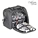 Picnic Basket Tote | Picnic Shoulder Bag Set | Stylish All-in-One Portable Picnic Bag for 4 with Complete Cutlery Set | Salt/Pepper Shakers | Cheese Board | Cooler Bag for Camping | Insulated Tote Bag