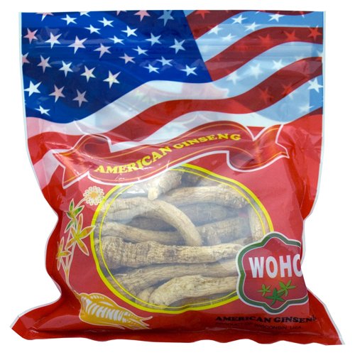 UPC 022099818106, WOHO American Ginseng #100.8, Long Extra Large XL Cultivated Roots 8oz Bag by Woohoo Natural