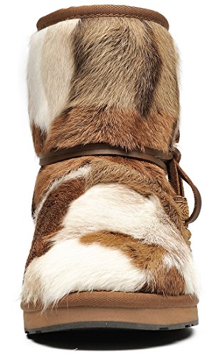 Aumu Women's Classic Mini Sheepskin Winter Boot Fur Boot Chestnut Size 4 - Thumbnail 3