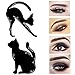 Wisdompark 4 Piece Cat Eyeliner Stencil, Matte PVC Material Repeatable Use Eyeliner Template Plate For Everyone from Beginner to Professionals, Type A