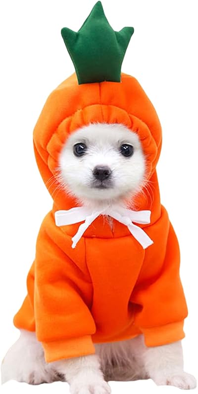 XIAOYU Pet Hoodie Carrot Style Puppy Dog Cat Clothes Small Medium Large