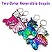 Unicorn Party Favors - Magic Reversible Mermaid Sequin Unicorn Keychains Birthday Party Supplies Christmas Decoration for Kids Girls (Unicorn Sequins Keychain-12 Packs)